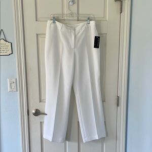 Evan Picone White Wide Leg Pants
